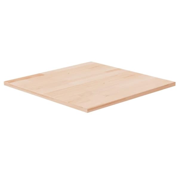 vidaXL Fyrkantig bordsskiva 50x50x1,5 cm obehandlat massiv ek