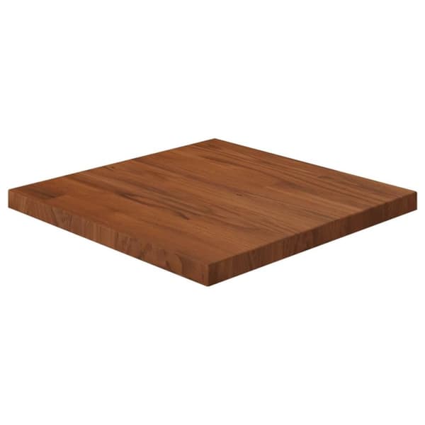 vidaXL Fyrkantig bordsskiva mörkbrun 40x40x2,5cm behandlad massiv ek