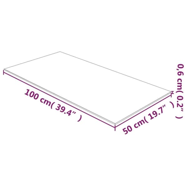 vidaXL Bordsskiva genomskinlig 50x100 cm härdat glas