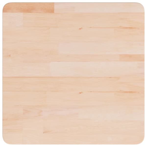 vidaXL Firkantet bordplate 50x50x4 cm ubehandlet heltre eik