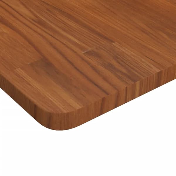 vidaXL Fyrkantig bordsskiva mörkbrun 50x50x2,5cm behandlad massiv ek