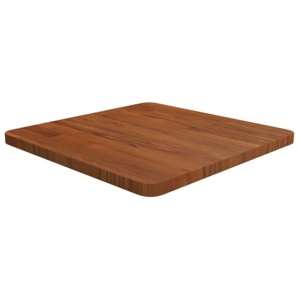 vidaXL Fyrkantig bordsskiva mörkbrun 50x50x2,5cm behandlad massiv ek