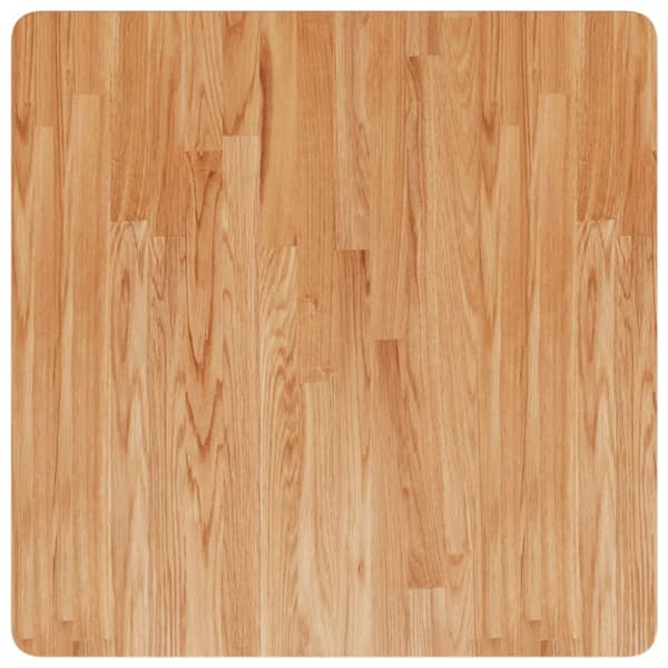 vidaXL Firkantet bordplate lysebrun 70x70x1,5 cm behandlet heltre eik