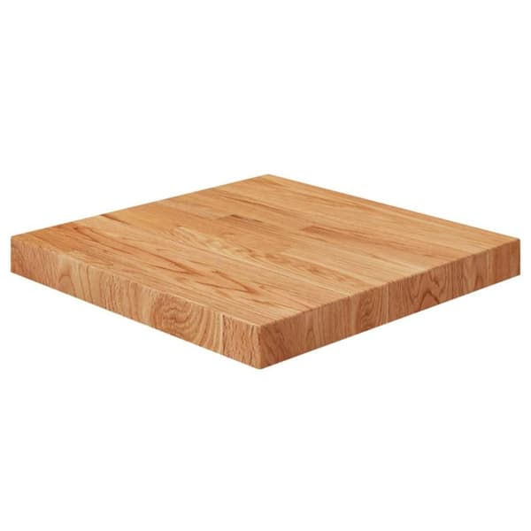 vidaXL Firkantet bordplate lysebrun 40x40x4 cm behandlet heltre eik