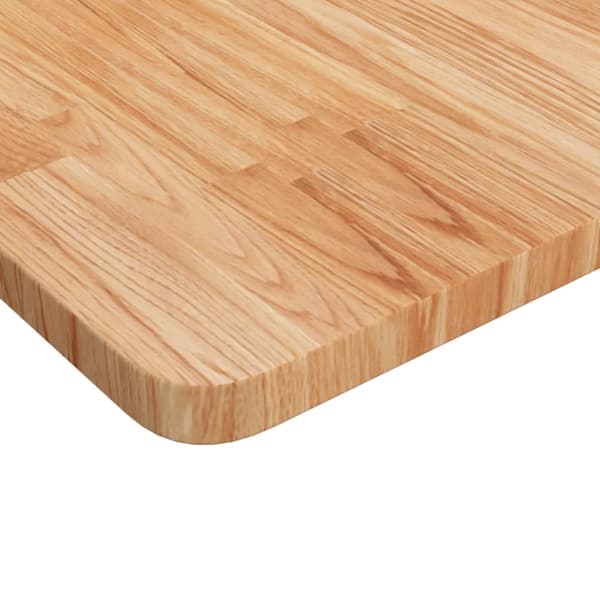 vidaXL Firkantet bordplate lysebrun 40x40x2,5 cm behandlet heltre eik
