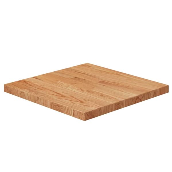 vidaXL Firkantet bordplate lysebrun 40x40x2,5 cm behandlet heltre eik