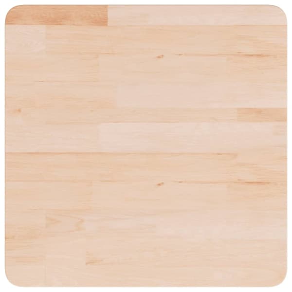 vidaXL Fyrkantig bordsskiva 50x50x2,5 cm obehandlad massiv ek