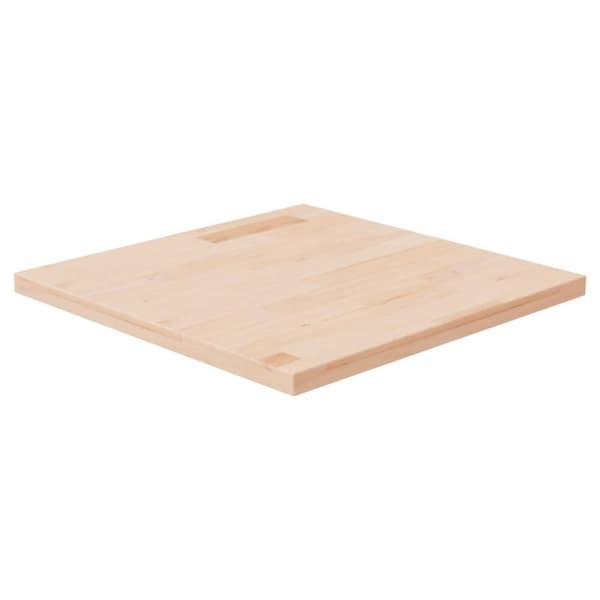 vidaXL Fyrkantig bordsskiva 50x50x2,5 cm obehandlad massiv ek