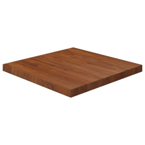 vidaXL Firkantet bordplate mørkebrun 60x60x4 cm behandlet heltre eik