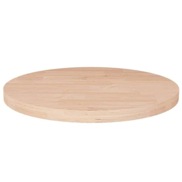 vidaXL Rund bordsskiva Ø40x2,5 cm obehandlat massiv ek