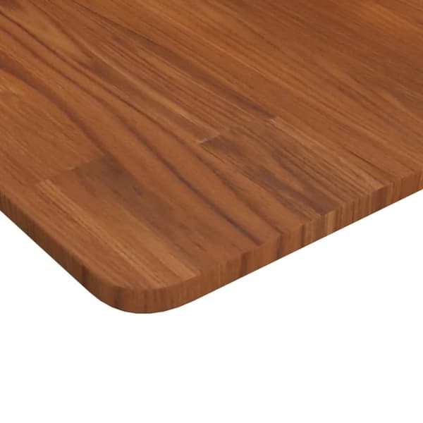 vidaXL Firkantet bordplate mørkebrun 50x50x1,5 cm behandlet heltre eik