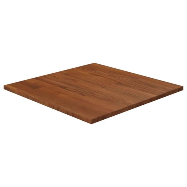 vidaXL Firkantet bordplate mørkebrun 50x50x1,5 cm behandlet heltre eik