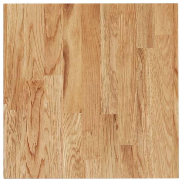 vidaXL Firkantet bordplate lysebrun 60x60x1,5 cm behandlet heltre eik
