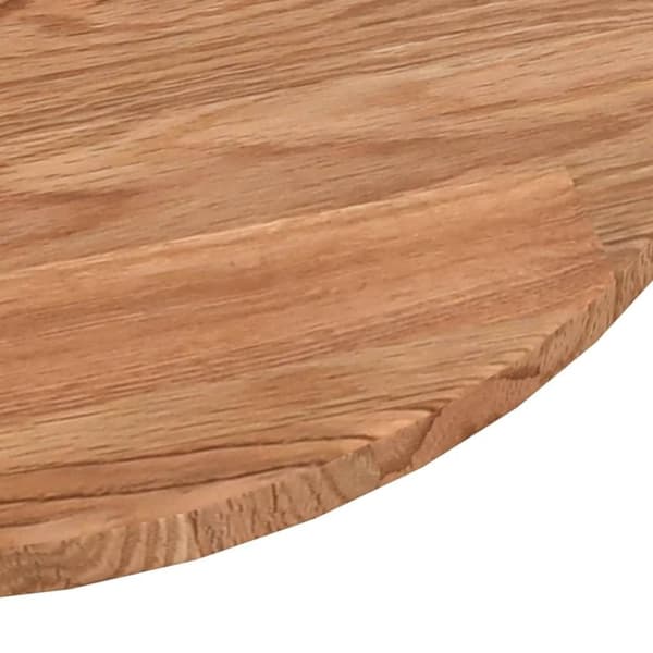 vidaXL Pyöreä pöytälevy vaaleanruskea Ø 50x1,5 cm käsitelty tammi