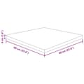 Miniatyrbillede 4 af 4: vidaXL firkantet bordplade 60x60x4 cm behandlet massivt eg mørkebrun