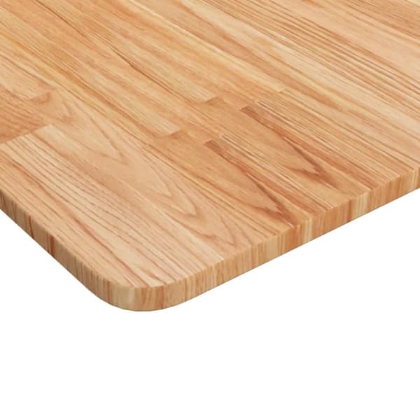 vidaXL Pöytälevy neliö vaaleanruskea 50x50x1,5 cm käsitelty täystammi