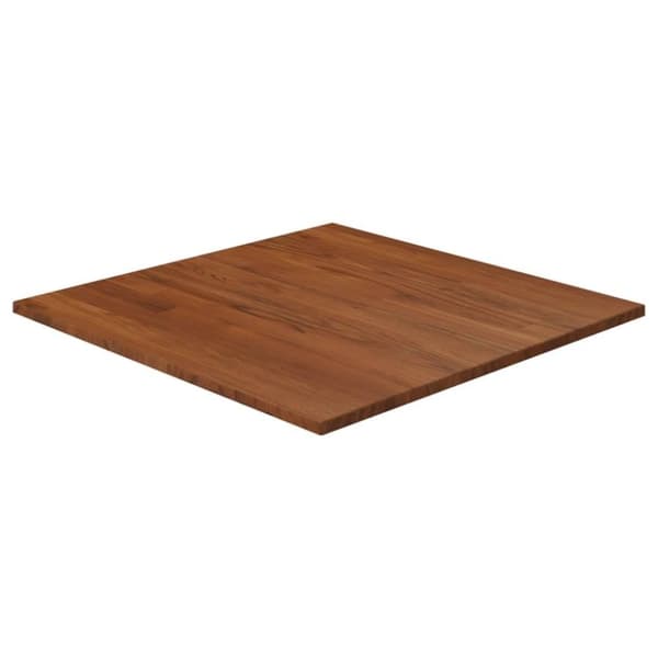 vidaXL firkantet bordplade 60x60x1,5 cm behandlet massivt eg mørkebrun