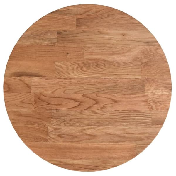 vidaXL Rund bordplate lysebrun Ø30x1,5 cm behandlet heltre eik