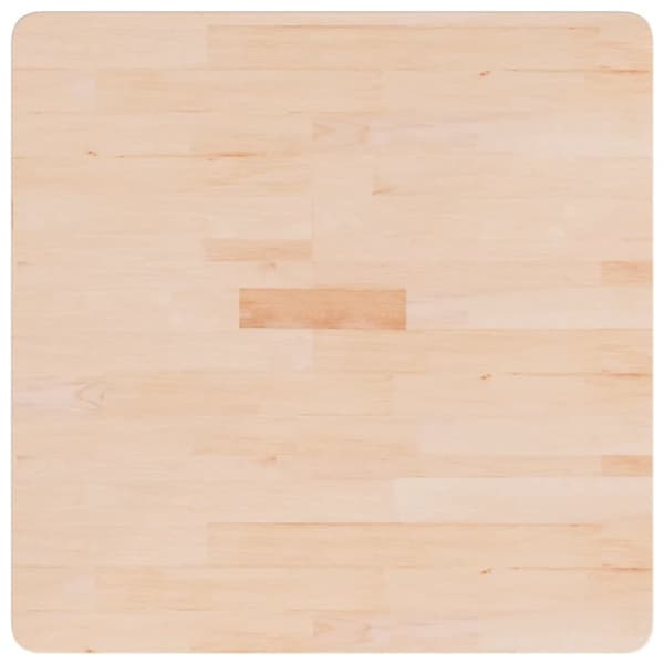 vidaXL Firkantet bordplate 70x70x4 cm ubehandlet heltre eik