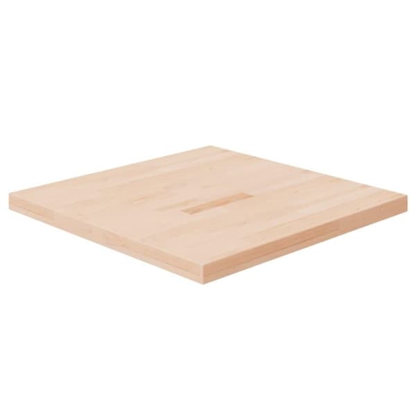 vidaXL Firkantet bordplate 70x70x4 cm ubehandlet heltre eik