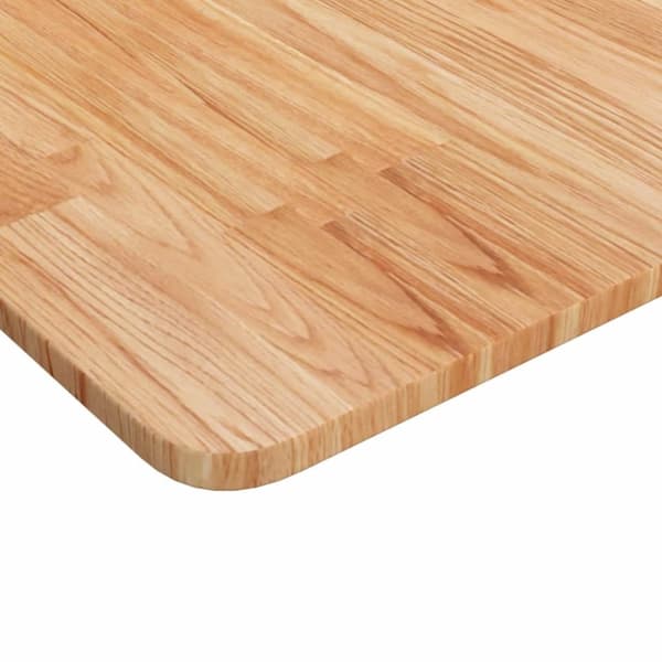 vidaXL firkantet bordplade 40x40x1,5 cm behandlet massivt eg lysebrun