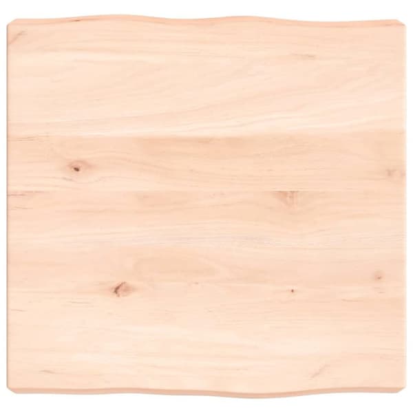 vidaXL Pöytälevy 40x40x(2-6) cm käsittelemätön täysi puu elävä reuna