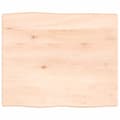 Miniatyrbilde 1 av 4: vidaXL Bordplate 60x50x2 cm ubehandlet heltre eik naturlig kant