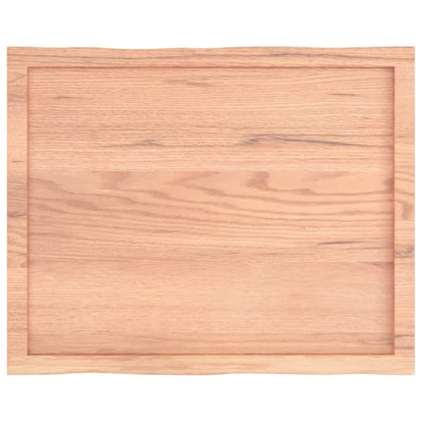 vidaXL Bordsskiva ljusbrun 80x60x(2-6) cm massivt trä levande kant