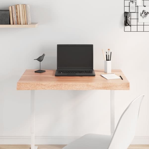 vidaXL Pöytälevy ruskea 80x40x(2-6)cm käsitelty täystammi elävä reuna