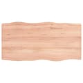 Pikkukuva 1 / 10: vidaXL Pöytälevy ruskea 80x40x(2-6)cm käsitelty täystammi elävä reuna