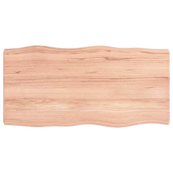vidaXL Pöytälevy ruskea 80x40x(2-6)cm käsitelty täystammi elävä reuna