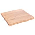 Miniatyrbillede 2 af 6: vidaXL bordplade 40x40x2 cm naturlig kant behandlet egetræ lysebrun