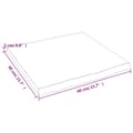 Miniatyrbilde 5 av 6: vidaXL Bordplate lysebrun 40x40x2cm behandlet heltre eik naturlig kant