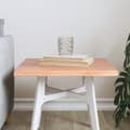 Miniatyrbilde 6 av 6: vidaXL Bordplate lysebrun 40x40x2cm behandlet heltre eik naturlig kant