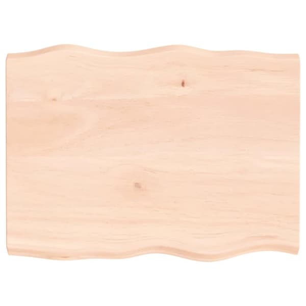 vidaXL Pöytälevy 80x60x(2-4) cm käsittelemätön täysi puu elävä reuna