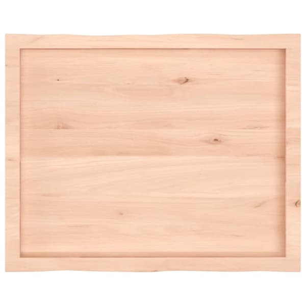 vidaXL Pöytälevy 80x60x(2-4) cm käsittelemätön täysi puu elävä reuna