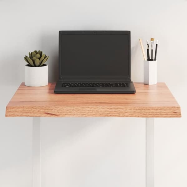 vidaXL Bordsskiva ljusbrun 60x40x(2-4) cm massivt trä levande kant
