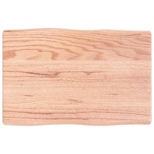 vidaXL Pöytälevy ruskea 60x40x(2-4)cm käsitelty täystammi elävä reuna