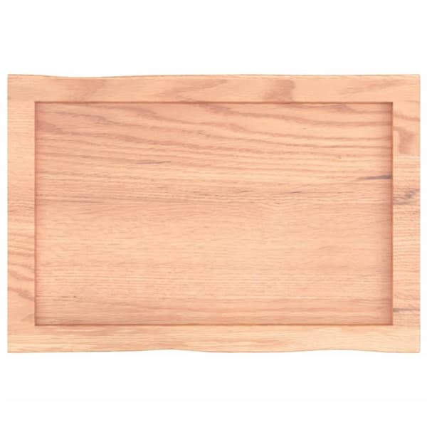 vidaXL Pöytälevy ruskea 60x40x(2-4)cm käsitelty täystammi elävä reuna