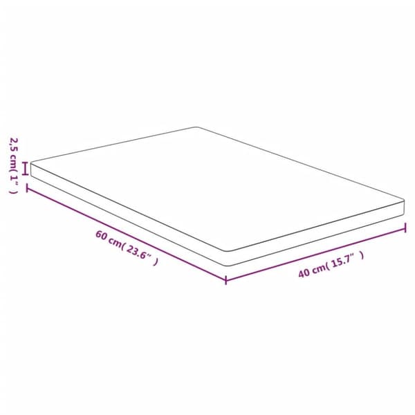 vidaXL Bordplate 40x60x2,5 cm bambus