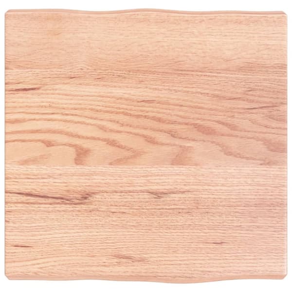 vidaXL bordplade 40x40x(2-4) cm naturlig kant behandlet træ lysebrun