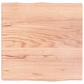 Miniatyrbilde 3 av 10: vidaXL Bordplate lysebrun 40x40x(2-4)cm behandlet heltre naturlig kant