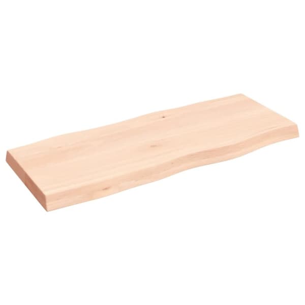 vidaXL Bordsskiva 100x40x(2-6) cm obehandlad massiv ek levande kant