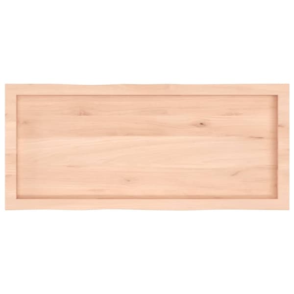 vidaXL Pöytälevy 100x40x(2-6) cm käsittelemätön täysi puu elävä reuna