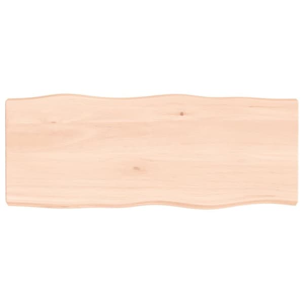 vidaXL Pöytälevy 100x40x(2-6) cm käsittelemätön täysi puu elävä reuna