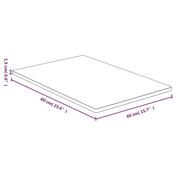 vidaXL Bordplate 40x60x1,5 cm bambus