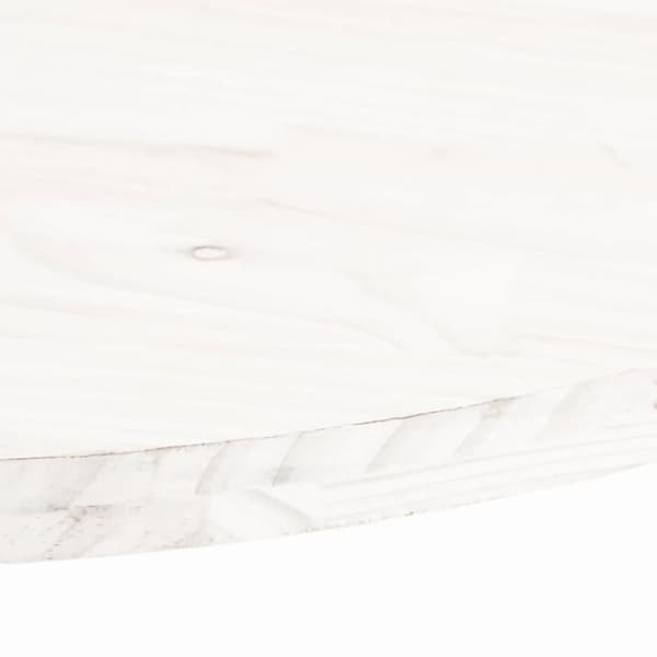 vidaXL bordplade 60x30x2,5 cm oval massivt fyrretræ hvid