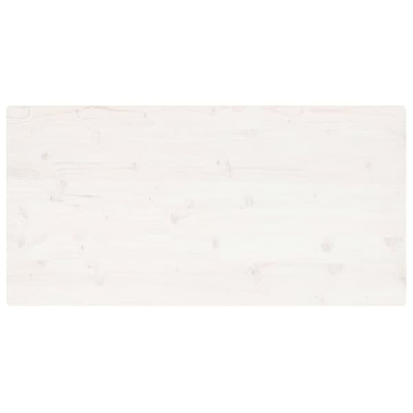 vidaXL bordplade 100x50x2,5 cm rektangulær massivt fyrretræ hvid