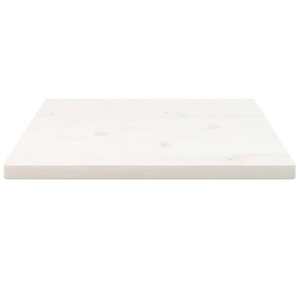 vidaXL Pöytälevy valkoinen 40x40x2,5 cm täysi mänty neliö