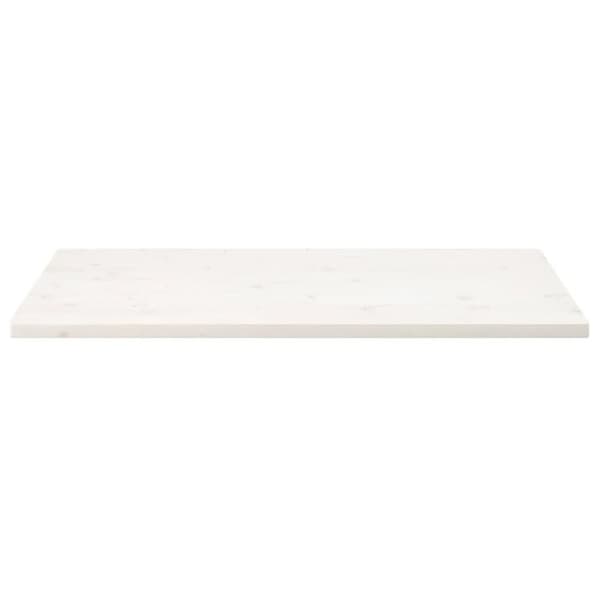 vidaXL bordplade 110x55x2,5 cm rektangulær massivt fyrretræ hvid